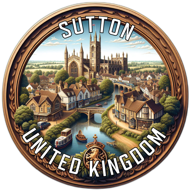 Sutton United Kingdom Souvenir Vinyl Decal Sticker 6-Inch