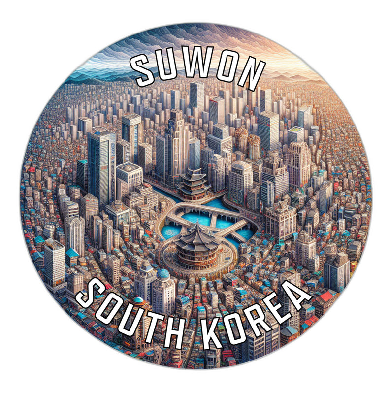 Suwon Korea South Souvenir Die Cut Flat Magnet 2-Inch