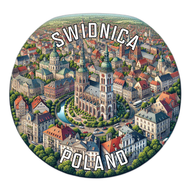 Swidnica Poland Souvenir Die Cut Flat Magnet 2-Inch