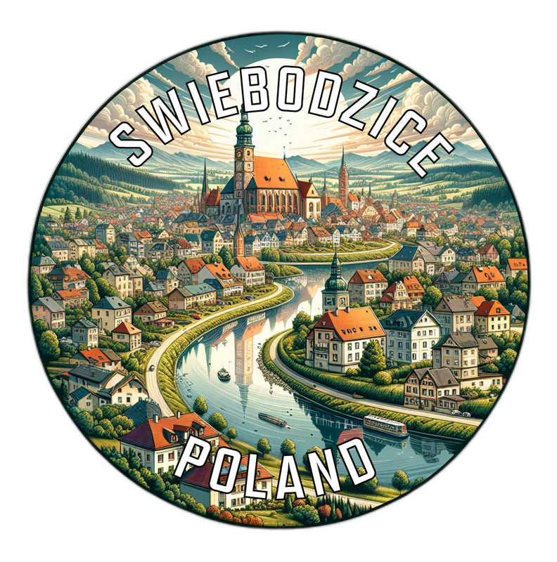 Swiebodzice Poland Souvenir Die Cut Flat Magnet 6-Inch