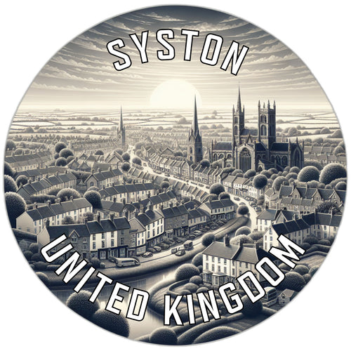 Syston United Kingdom Souvenir Die Cut Flat Magnet 6-Inch