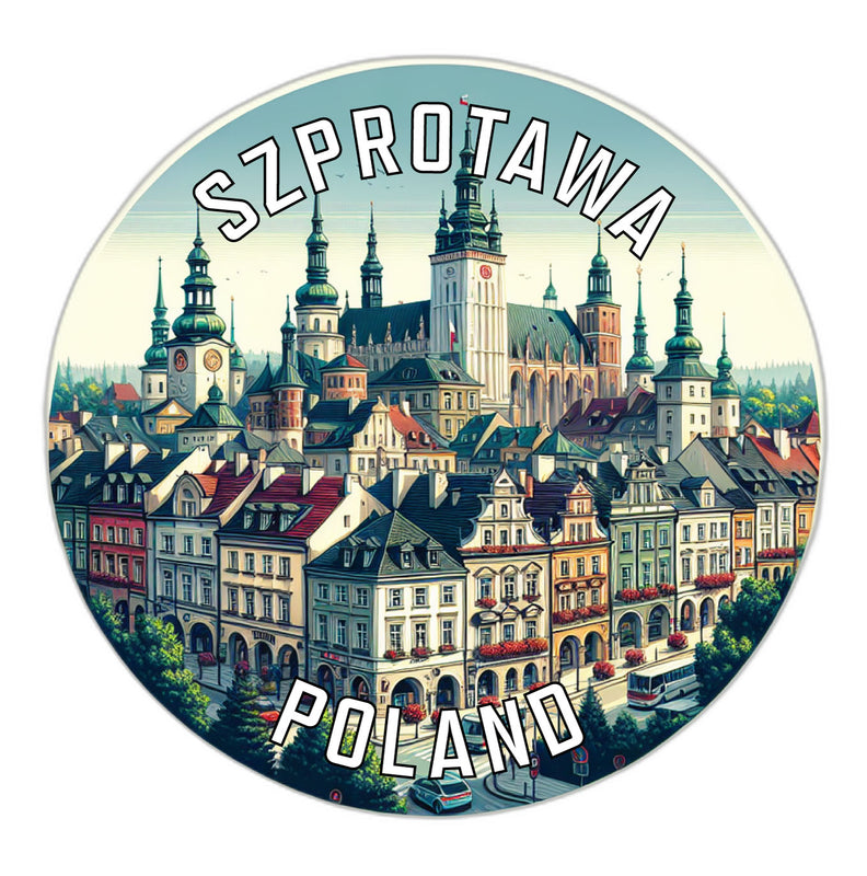 Szprotawa Poland Souvenir Die Cut Flat Magnet 2-Inch