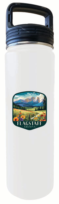 Flagstaff Arizona Design C Souvenir 32 oz Insulated Stainless Steel Tumbler Water Bottle with Screw on Lid White 2-Pack