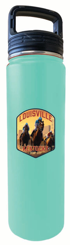 Louisville Kentucky Derby City Design Souvenir 32 oz Insulated Stainless Steel Tumbler Water Bottle with Screw on Lid Seafoam 2-Pack