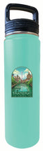 Load image into Gallery viewer, Shanghai China Old Town Design Souvenir 32 oz Insulated Stainless Steel Tumbler Water Bottle with Screw on Lid
