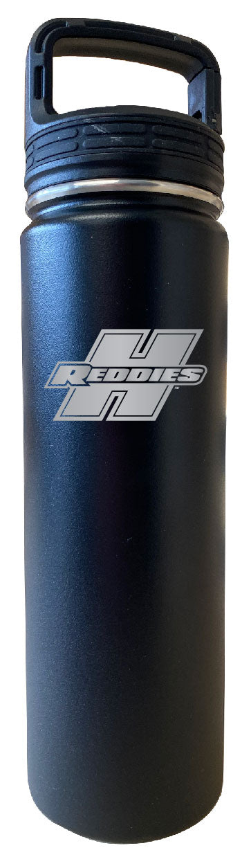 Henderson State Reddies 24 oz Engraved Insulated Stainless Steel Tumbler Water Bottle with Screw on Lid Officially Licensed Collegiate Product Black