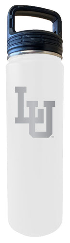 Lehigh University Mountain Hawks 24 oz Engraved Insulated Stainless Steel Tumbler Water Bottle with Screw on Lid Officially Licensed Collegiate Product White