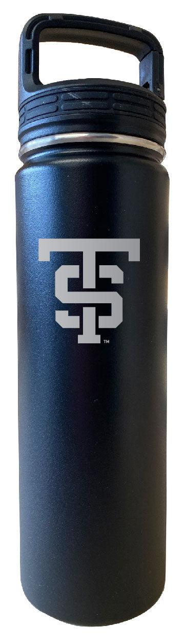 University of St. Thomas 24 oz Engraved Insulated Stainless Steel Tumbler Water Bottle with Screw on Lid Officially Licensed Collegiate Product Black