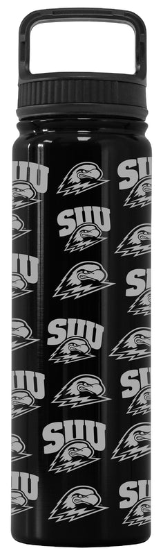 Southern Utah University Officially Licensed 24 oz Engraved Insulated Tumbler Water Bottle with Screw on Lid Black