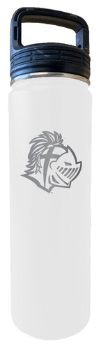 Southern Wesleyan University 24 oz Engraved Insulated Stainless Steel Tumbler Water Bottle with Screw on Lid Officially Licensed Collegiate Product White