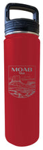 Load image into Gallery viewer, Moab Utah Souvenir 32 oz Engraved Insulated Stainless Steel Tumbler Water Bottle with Screw on Lid Red 4-Pack

