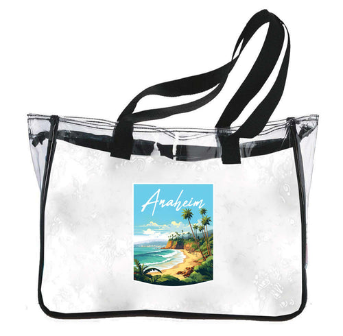 Anaheim California Design B Souvenir Clear Tote Bag 