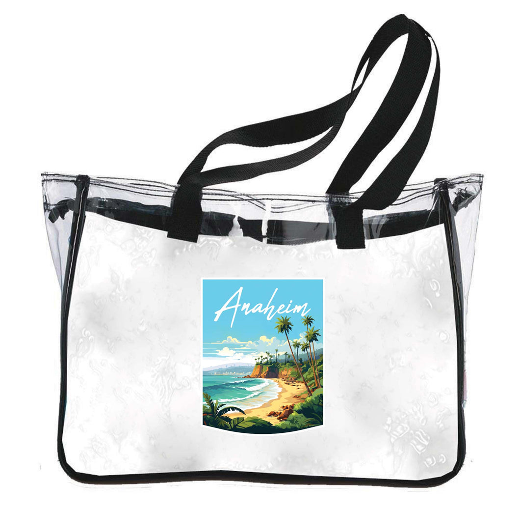 Anaheim California Design B Souvenir Clear Tote Bag 
