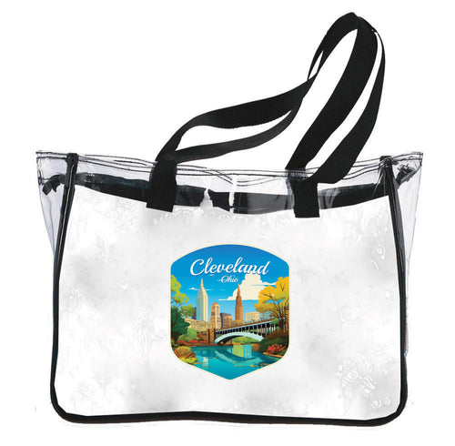 Cleveland Ohio Design B Souvenir Clear Tote Bag 
