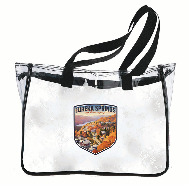 Eureka Springs Arkansas Little Switzerland of the Ozarks Design Souvenir Clear Tote Bag 