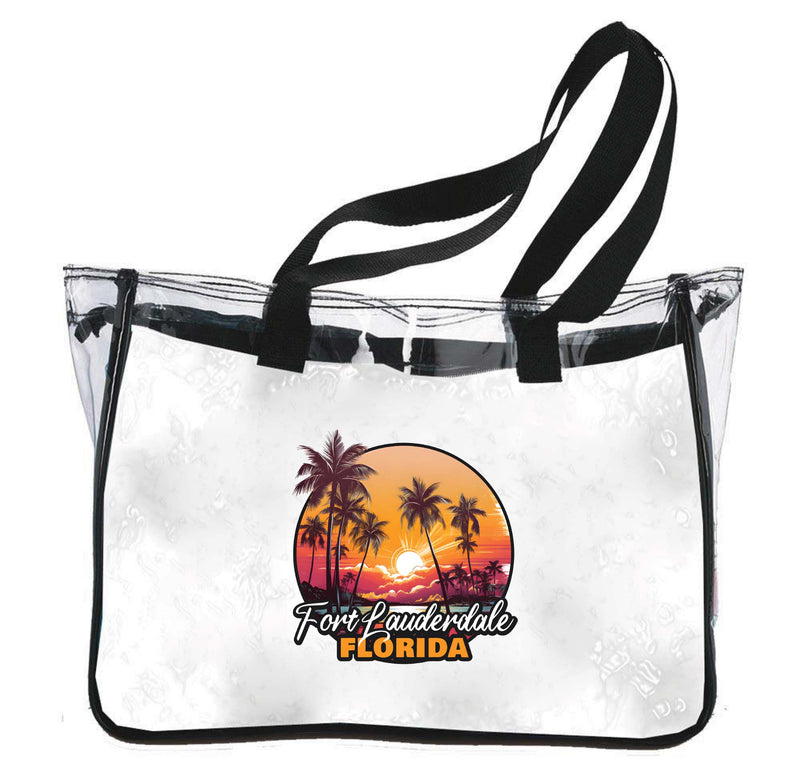 Fort Lauderdale Florida Design A Souvenir Clear Tote Bag 
