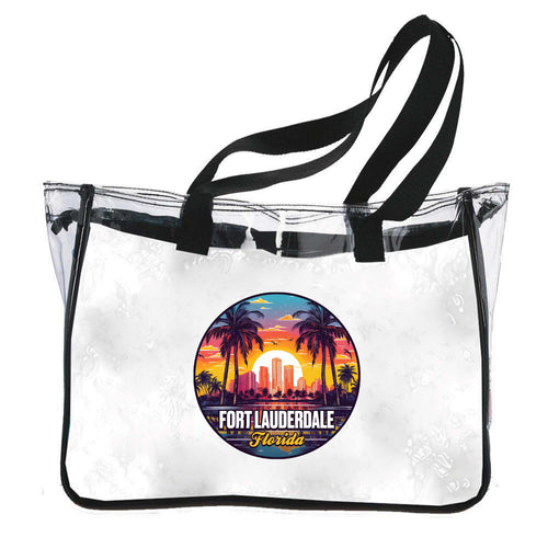 Fort Lauderdale Florida Design B Souvenir Clear Tote Bag 