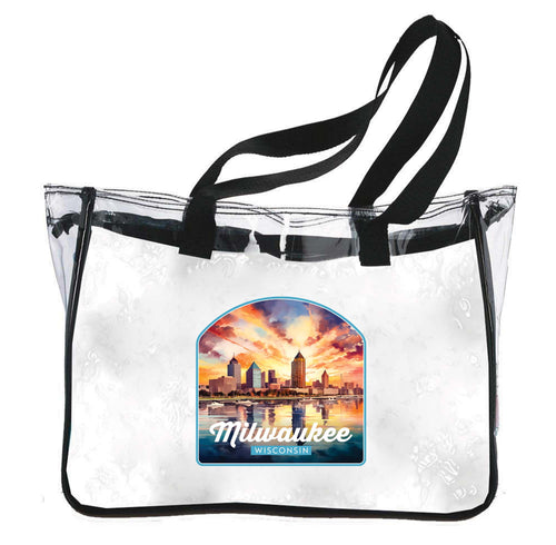 Milwaukee Wisconsin Design A Souvenir Clear Tote Bag 