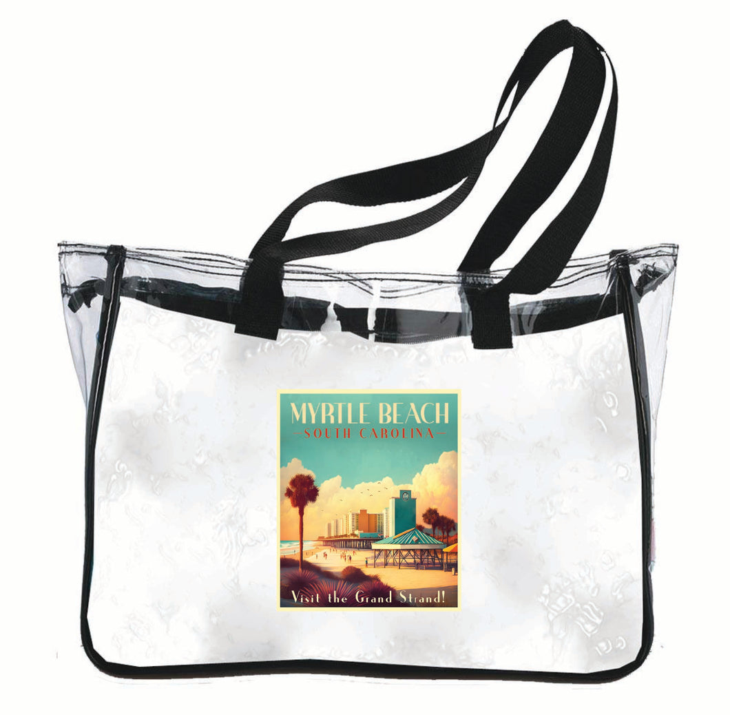 Myrtle Beach South Carolina Design A Souvenir Clear Tote Bag 