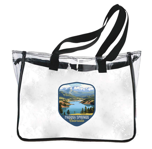 Pagosa Springs Colorado Design B Souvenir Clear Tote Bag 