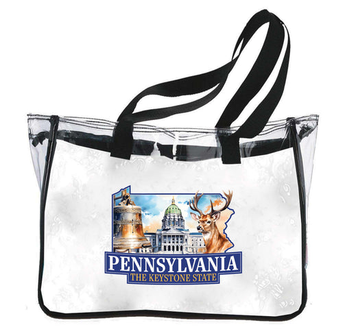 Pennsylvania Design D Souvenir Clear Tote Bag 