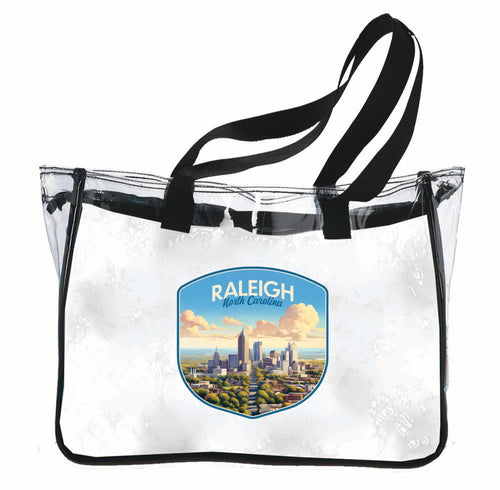 Raleigh North Carolina Daytime Cityscape Design Souvenir Clear Tote Bag 
