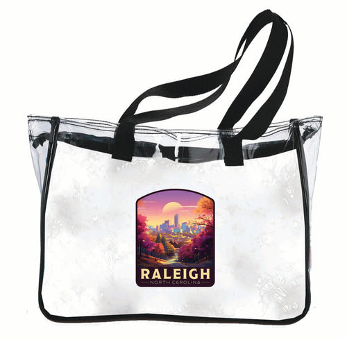 Raleigh North Carolina City of Oaks Design Souvenir Clear Tote Bag 