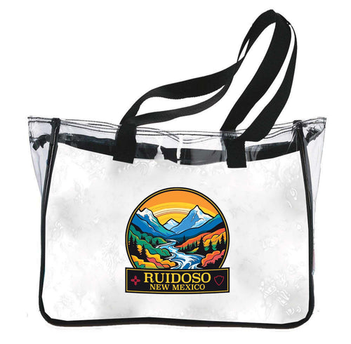 Ruidoso New Mexico Design B Souvenir Clear Tote Bag 