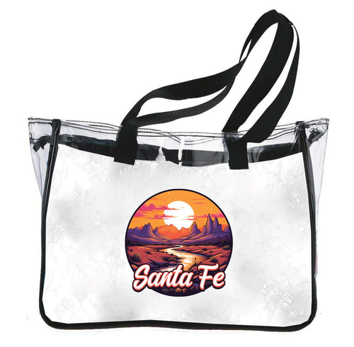 Santa Fe New Mexico Design B Souvenir Clear Tote Bag 