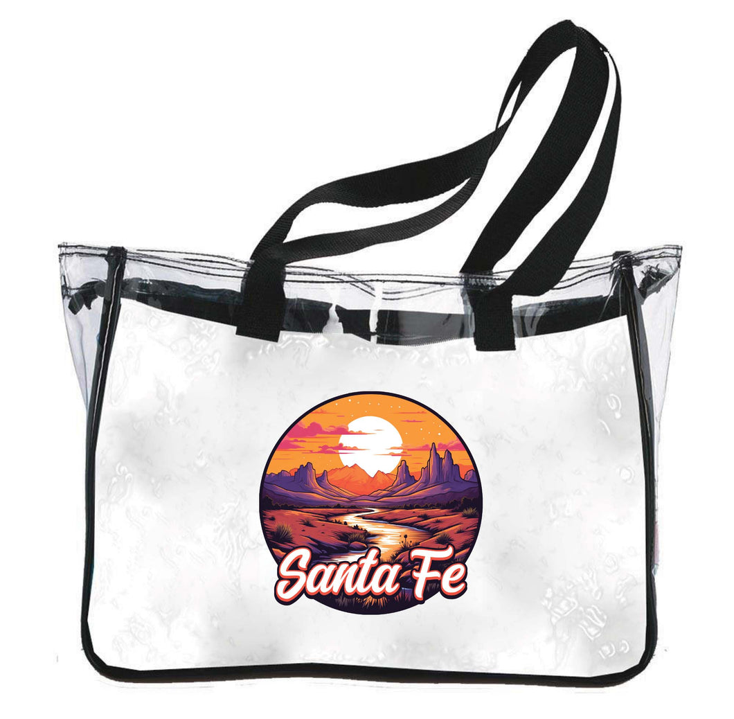 Santa Fe New Mexico Design B Souvenir Clear Tote Bag 