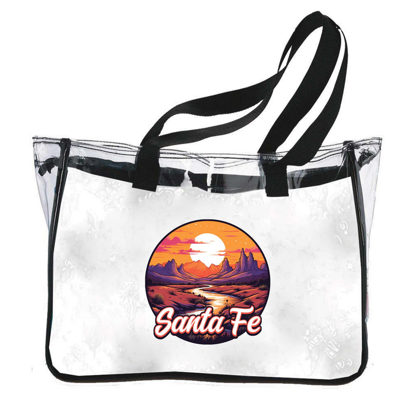Santa Fe New Mexico Design B Souvenir Clear Tote Bag 