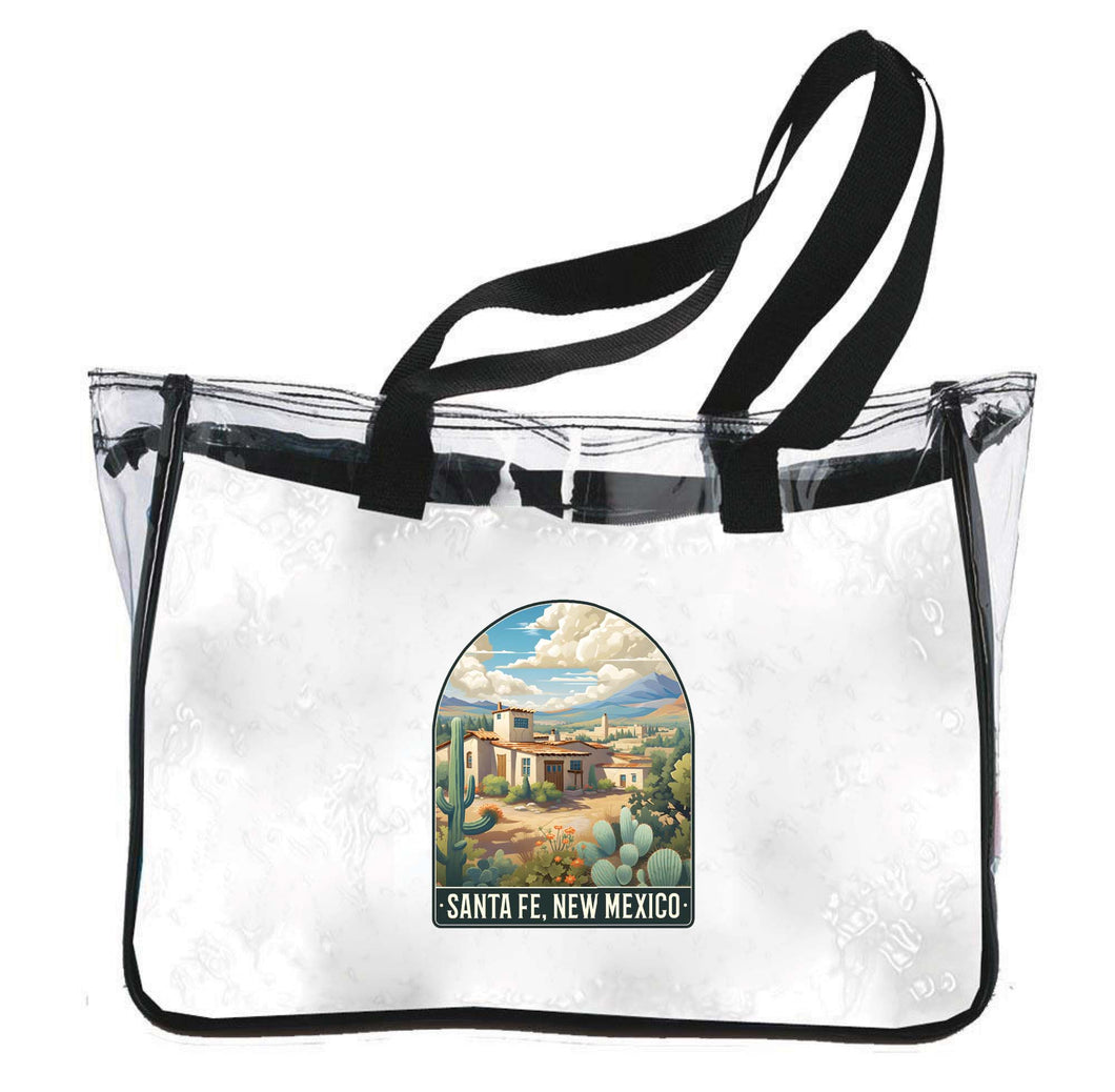 Santa Fe New Mexico Design C Souvenir Clear Tote Bag 