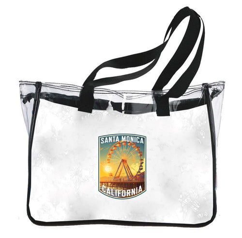 Santa Monica California Design C Souvenir Clear Tote Bag 