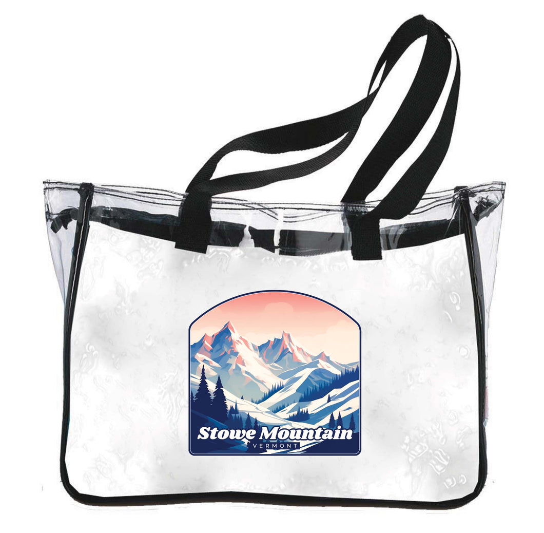 Stowe Mountain Vermont Design A Souvenir Clear Tote Bag 