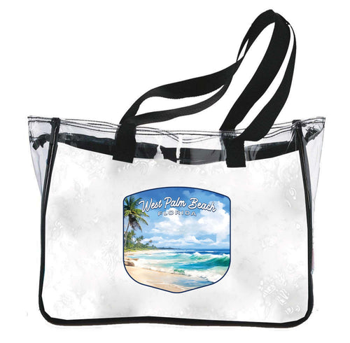 West Palm Beach Florida Design B Souvenir Clear Tote Bag 