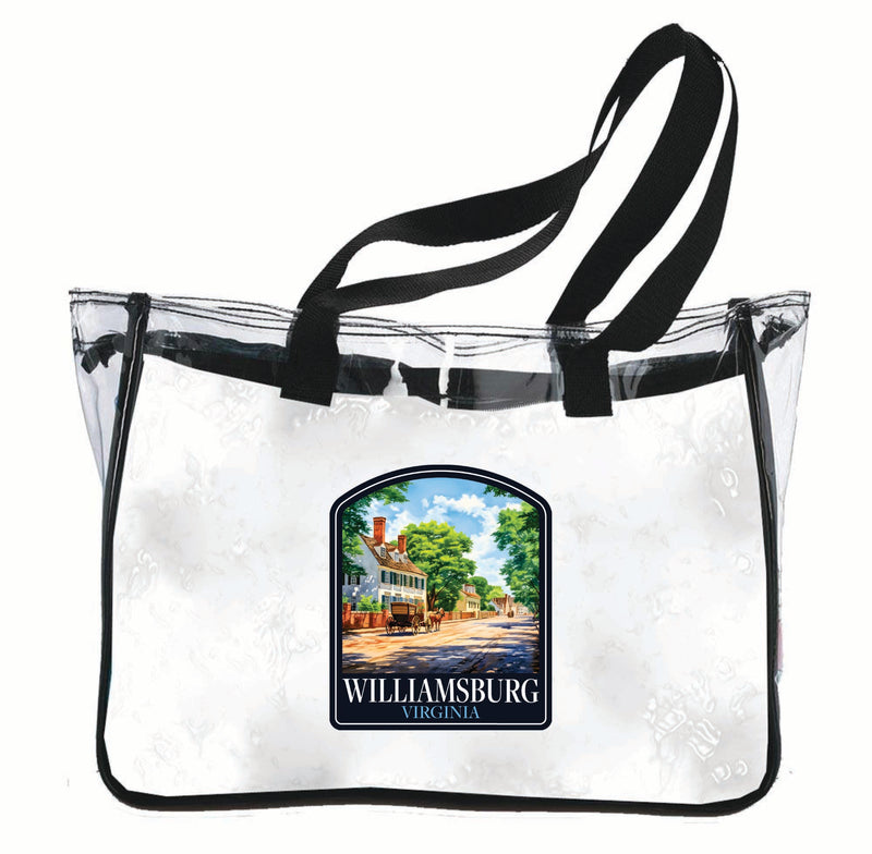 Williamsburg Virginia Colonial Street Design Souvenir Clear Tote Bag 