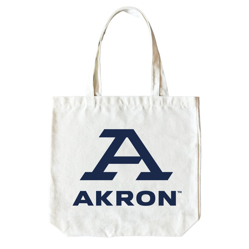 Akron Zips 15" x 15" Canvas Tote Bag Officially Licensed – Logo or Medley Design Logo