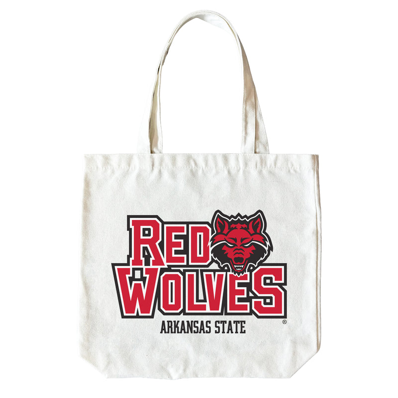 Arkansas State 15" x 15" Canvas Tote Bag Officially Licensed – Logo or Medley Design Logo