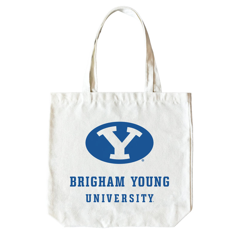Brigham Young Cougars 15" x 15" Canvas Tote Bag Officially Licensed – Logo or Medley Design Logo