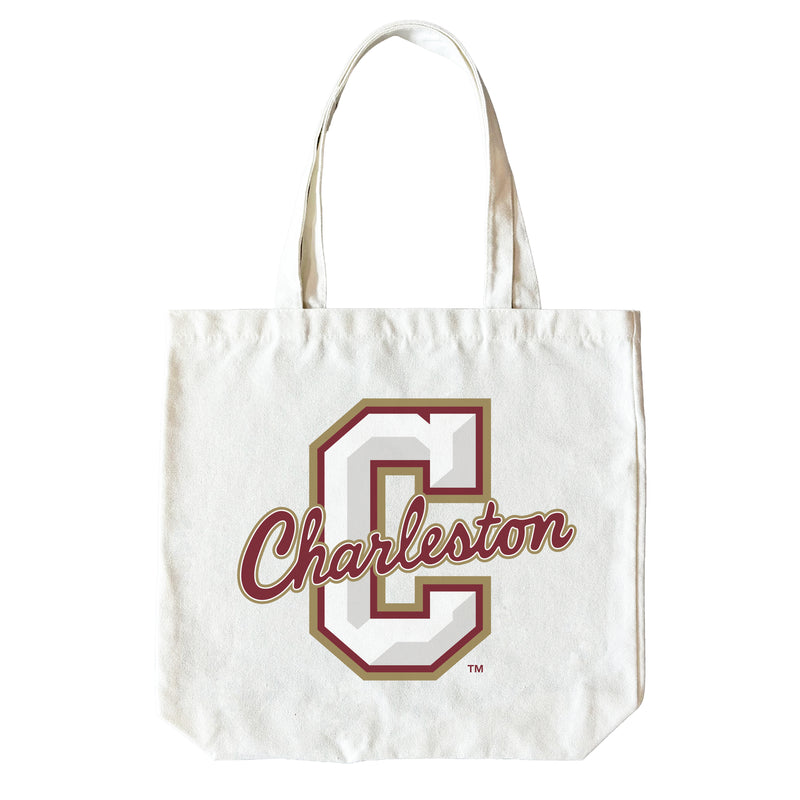 College of Charleston 15" x 15" Canvas Tote Bag Officially Licensed – Logo or Medley Design Logo