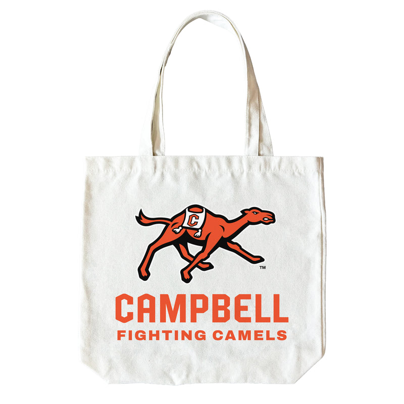 Campbell University Fighting Camels 15" x 15" Canvas Tote Bag Officially Licensed – Logo or Medley Design Logo