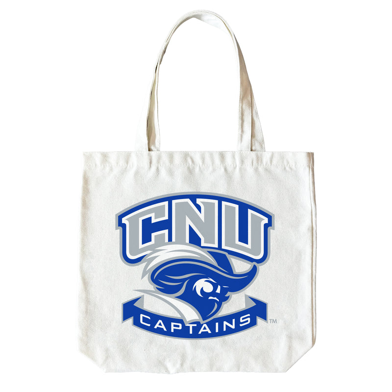 Christopher Newport Captains 15" x 15" Canvas Tote Bag Officially Licensed – Logo or Medley Design Logo