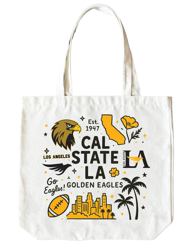 California State University Los Angeles 15" x 15" Canvas Tote Bag Officially Licensed 