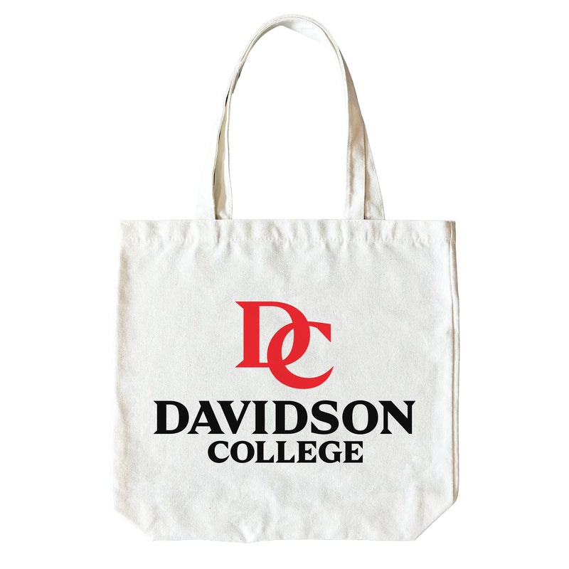 Davidson College 15" x 15" Canvas Tote Bag Officially Licensed – Logo or Medley Design Logo