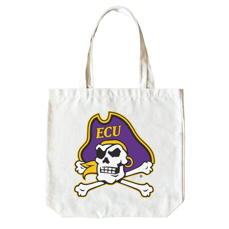 East Carolina Pirates 15" x 15" Canvas Tote Bag Officially Licensed – Logo or Medley Design Logo