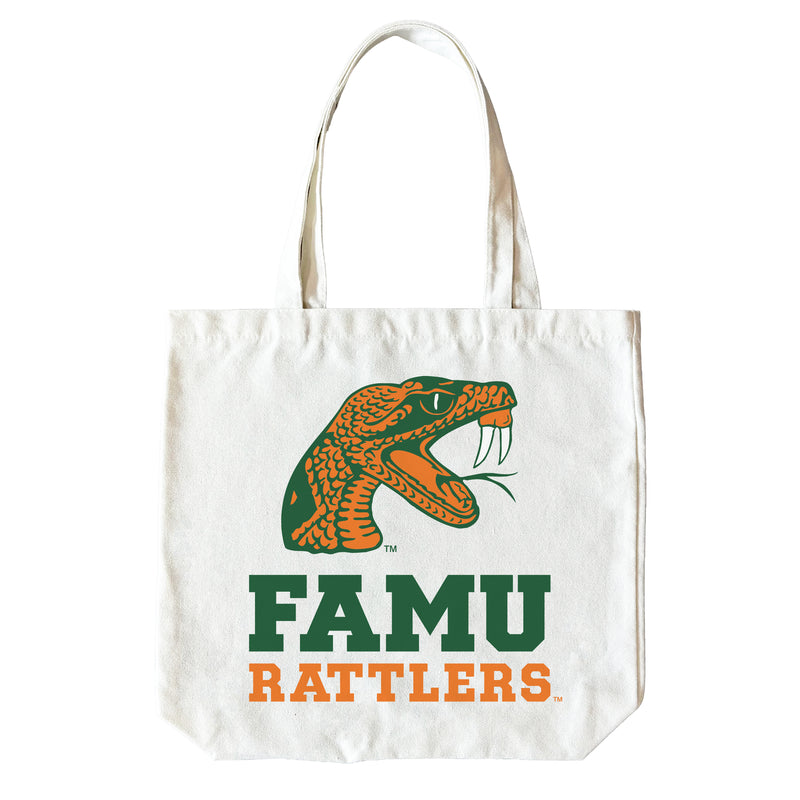 Florida A&M Rattlers 15" x 15" Canvas Tote Bag Officially Licensed – Logo or Medley Design Logo