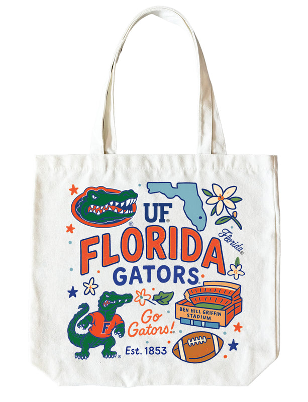 Florida Gators 15" x 15" Canvas Tote Bag Officially Licensed 
