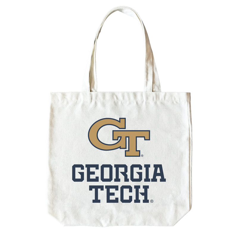 Georgia Tech Yellow Jackets 15" x 15" Canvas Tote Bag Officially Licensed – Logo or Medley Design Logo