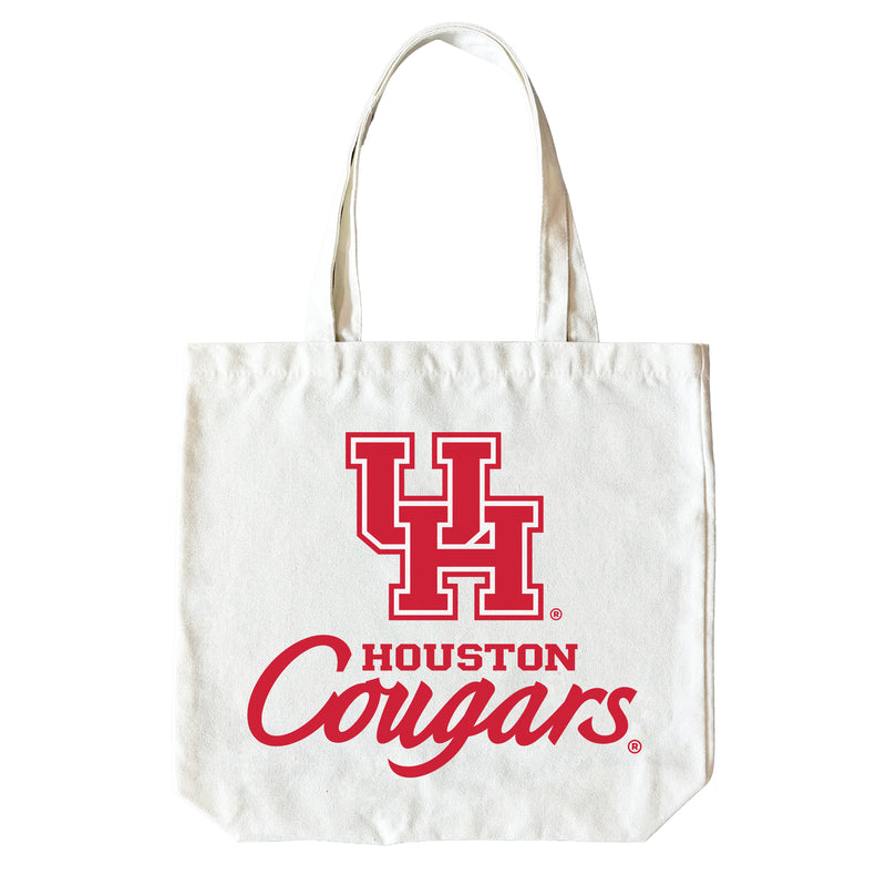 University of Houston 15" x 15" Canvas Tote Bag Officially Licensed – Logo or Medley Design Logo