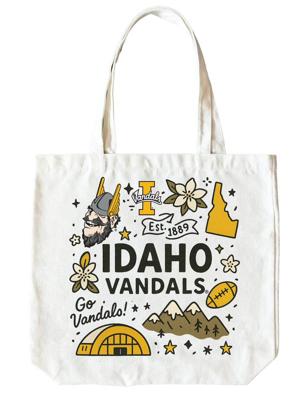Idaho Vandals 15" x 15" Canvas Tote Bag Officially Licensed 